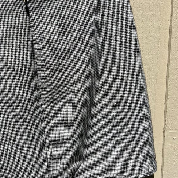Reformation Houndstooth Linen A-Line Skirt - Size 10 - Picture 9 of 11